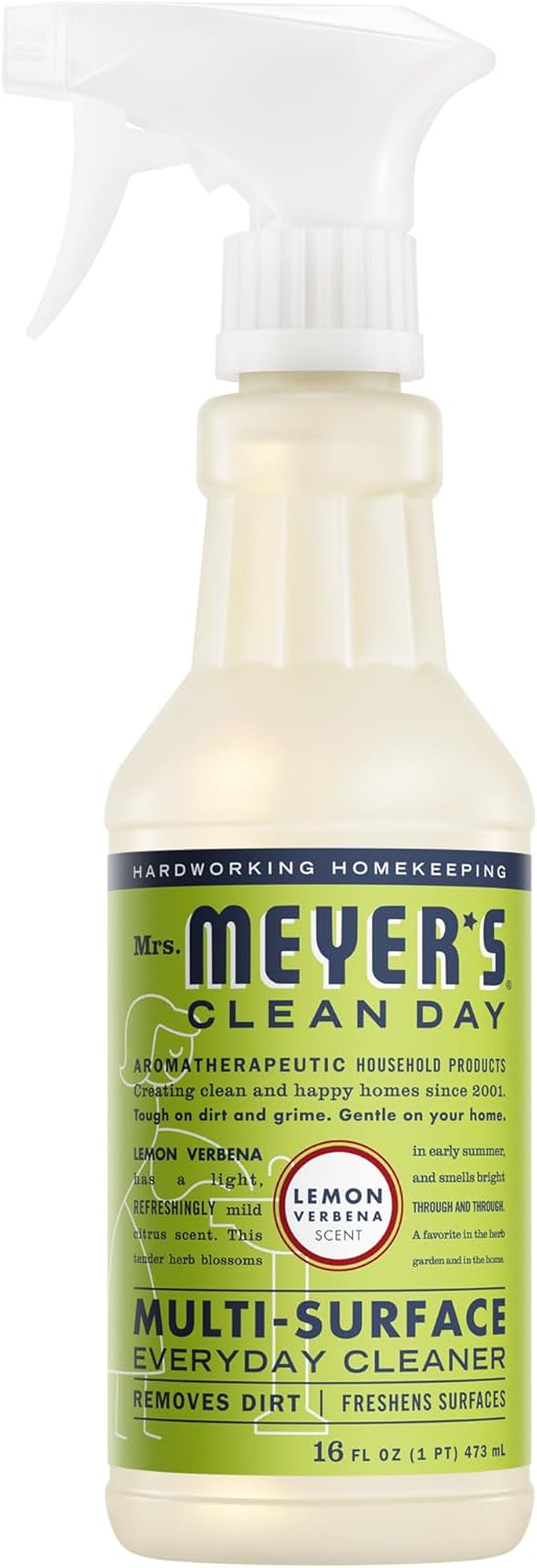 MRS. MEYER'S CLEAN DAY Multi-Surface Cleaner, Lemon Verbena, 16 Fl Oz