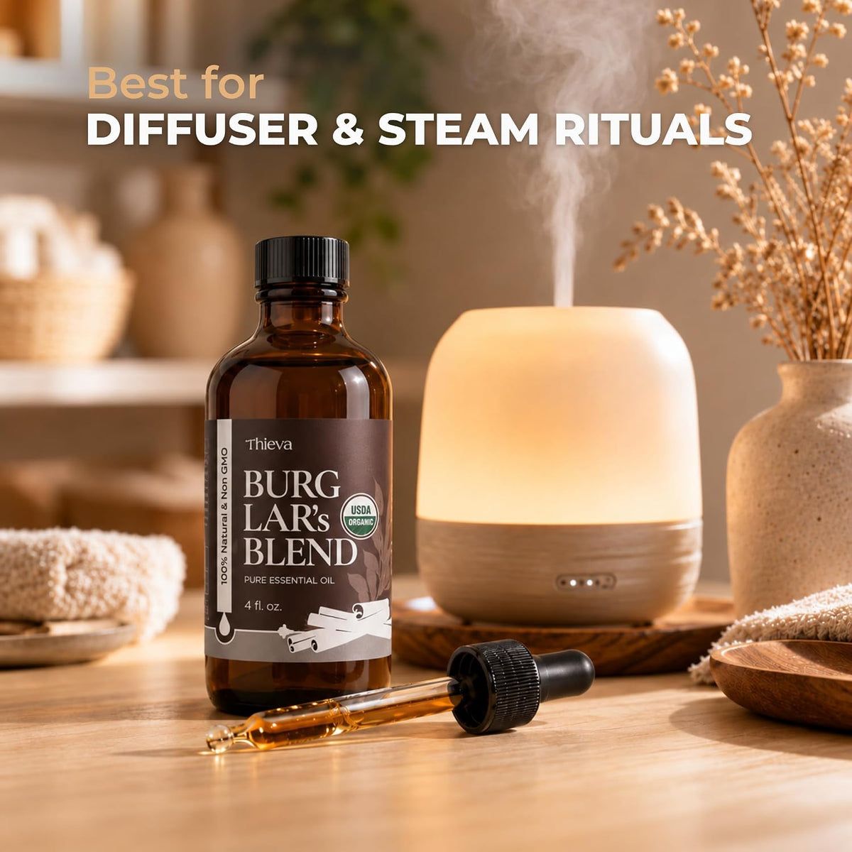 Burglar'S Blend Essential Oil, USDA Organic, 4 Oz