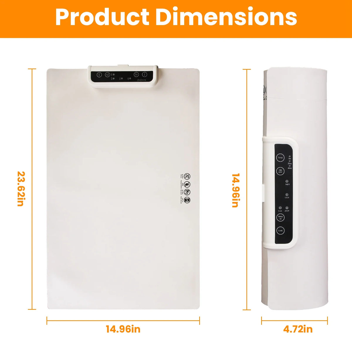 Electric Warming Tray Smart Food Warmer Roll up Heating Pad with Adjustable Temperature Control 3 Auto Timer Settings for Buffet Party Gathering Restaurant